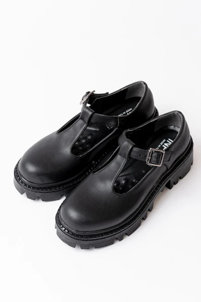 868-757 Siyah Günlük Yüksek Tabanlı Loafer Ayakkabı - 5