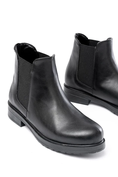 165-230 Siyah Lastikli Günlük Kadın Bot - 3