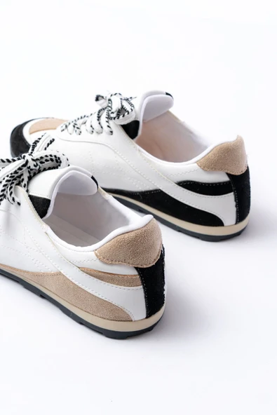 Rs-02 Beyaz Garni Ince Taban Günlük Spor Ayakkabı - 9