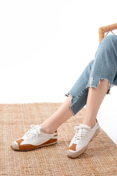 Rs-02 Beyaz Garni Ince Taban Günlük Spor Ayakkabı - 2