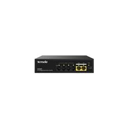 Tenda SG106PC 6 Port 4 Port Poe+ 10-100-1000 Mbps + 2 Port Uplink Switch Çelik Kasa Rack Mount - Resim 2