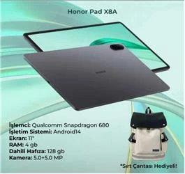 Honor Pad X8a 2.4Ghz 4Gb 128Gb 11-Android Tablet - Resim 2