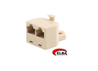 Elba 8P8C Jack- 2X8P8C Jack 2li RJ45 Çokla JK8464 - Resim 2