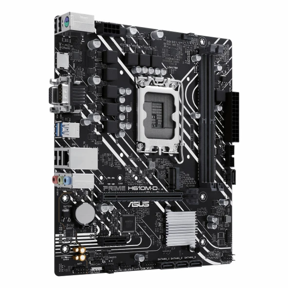 Asus Prime H610M-D DDR5 (5600MHz)OC M.2 VGA/HDMI PCIe 4.0 1700P mATX Anakart - Resim 3