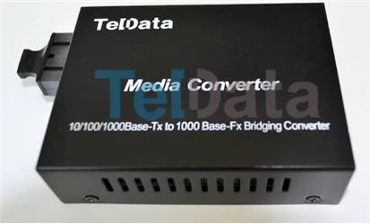 Teldata Media Converter Single Mode 10-100-1000 20 Km Dual Sc 2 Li Paket Set - 2