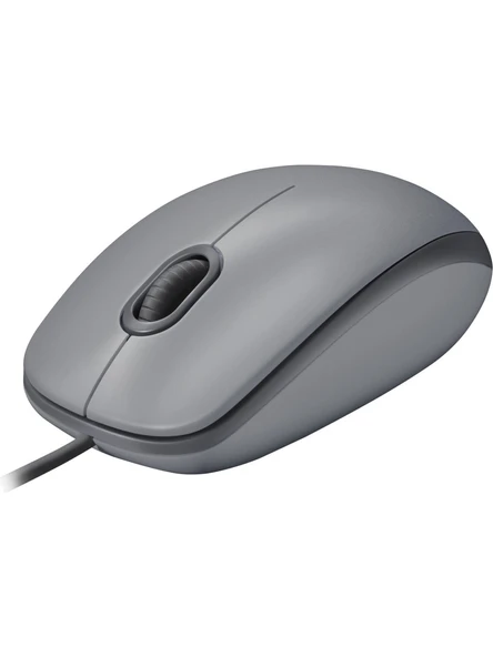 Logitech M110 Sessiz Tam Boyutlu Kablolu Usb-A Bağlantılı Optik Mouse - Gri - 3