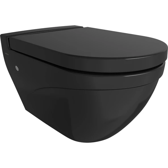 Taormina Asma Klozet Parlak Siyah 1012-005-0128 Kapak Dahil ürün görseli 1