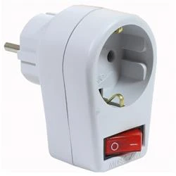 Almera Anahtarlı Topraklı Erkek Beyaz Fiş - Resim 3