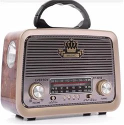 Everton RT-301 Bluetooth-USB-SD-FM Şarjlı Nostaljik Radyo El Fenerli - 3