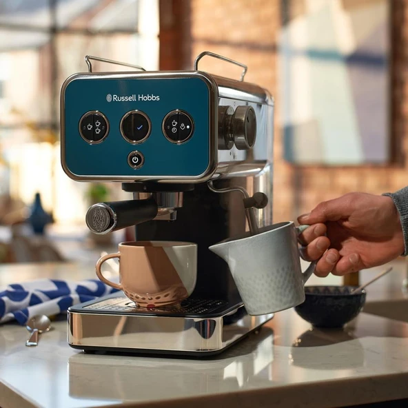 Russell Hobbs Distinctions 26451-56 Okyanus Mavisi Manuel Espresso Makinesi Teşhir - 7