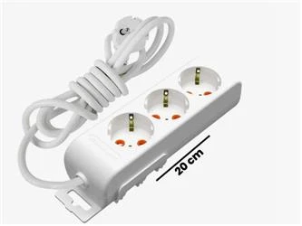 Mutlusan Rı-Tech 3lü 1mt Topraklı  Grup Priz  (001 175 310002 01 00) - Resim 2