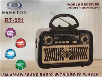 Everton Rt-551  Bluetooth Fm-Usb-Tf-Aux Şarjlı Nostaljik Radyo - 2