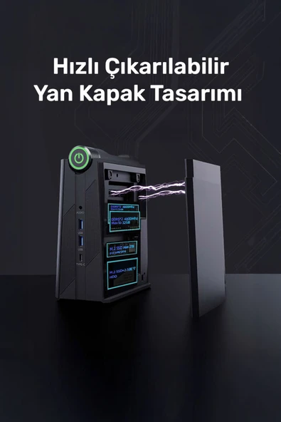 RaXius Momentum DS-R7.8845A002 Ryzen7 8845HS 8GB 1TBSSD FreeDOS Mini PC - 4