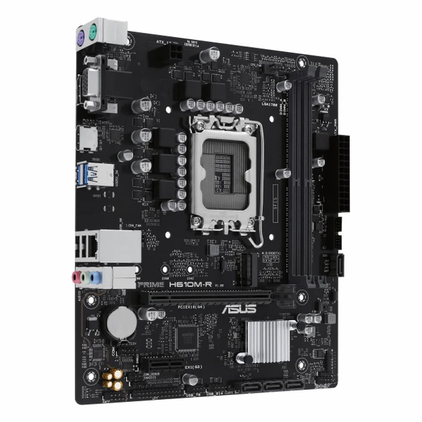 Asus Prime H610M-R-SI DDR5 (5600MHz)OC M.2 VGA/HDMI/DP PCIe 4.0 1700P mATX Anakart - Resim 3