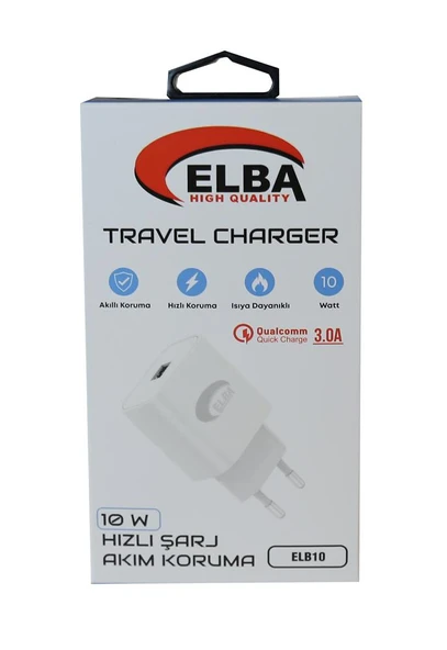 Elba Elb10 10W 3.0A Hızlı Şarj Akıllı Koruma Usb EV Şarj Kafa ürün görseli 1