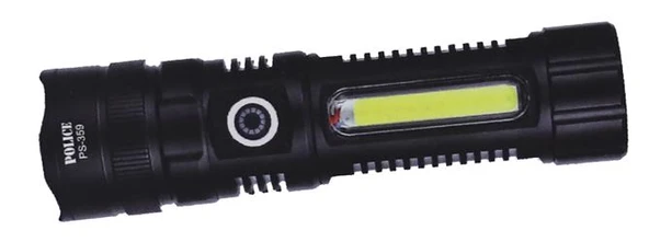 Polıce PS-359 Zoom, Magnet Ve Yan Aydınlatmalı  Özellikli Şarjlı El Feneri - Resim 4