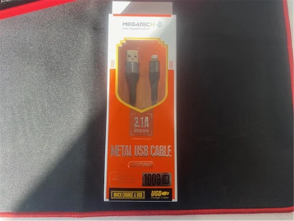Megatech Data Kablosu Hasır 3.1 Amper İOS Gri ürün görseli 1