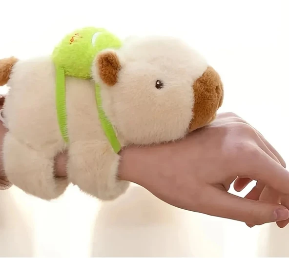 Çantalı Tutunan Kapibara Peluş Oyuncak Figür 17 Cm Yüksek Kalite Kola Yapışan Kapibara