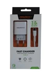 Megatech CC03(CC22-T3) 5v-3.0A Ev Şarj+Type-c Kablo Hızlı Şarj - Resim 3