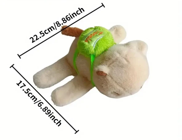 Çantalı Tutunan Kapibara Peluş Oyuncak Figür 17 Cm Yüksek Kalite Kola Yapışan Kapibara - 3