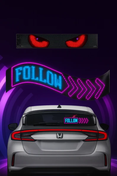 Programlanabilir LED İşaretler  İç Mekan için Mesaj Kaydırma LED Ekran  Esnek LED Reklam 60CM İşareti Bluetooth APP  Özel Editör Animasyonları - 7