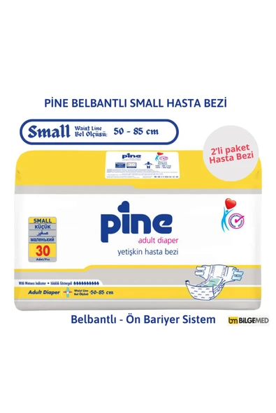 PİNE BELBANTLI SMALL (S) HASTA BEZİ SETİ ÖN BARİYERLİ 5Lİ SET - Resim 2