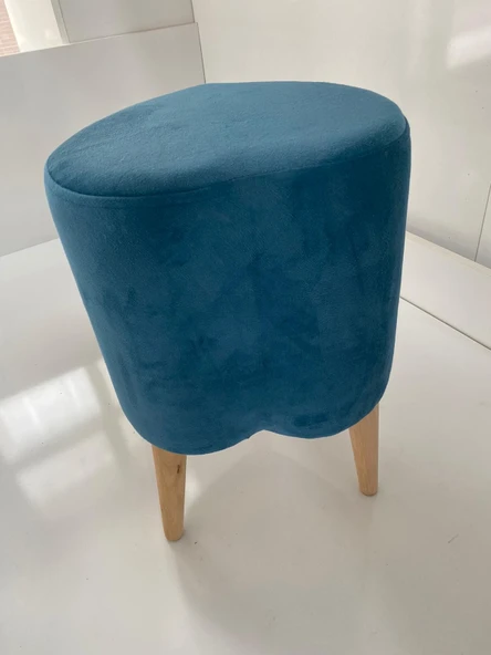 EVİMŞAH PUF & BENCH KALPLİ MAVİ