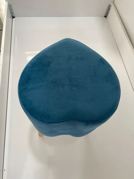 EVİMŞAH PUF & BENCH KALPLİ MAVİ - 2