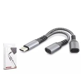 Hadron Gj-017 Type-C To 2-Type-C F Kablo Car Şarj 100W Siyah - 2