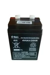 Ttec 4V 6Ah Bakımsız Kuru Akü Işıldak Fener Akü - Resim 3