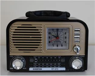 Everton RT-670 Bluetooth Usb-Micro Sd Saatli Nostaljik Radyo - Resim 4