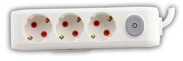 Viko Multı-Let Vm31ANH 3lü 1mt Anahtarlı Çocuk Korumalı Priz (90117301) - Resim 2