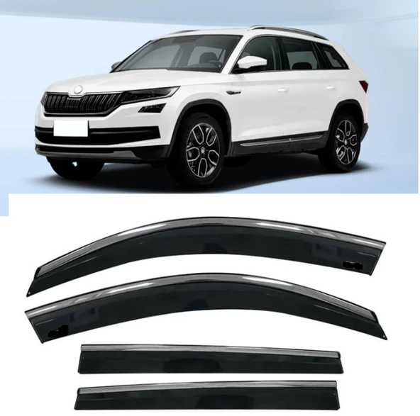 Skoda Kodiaq 2017+ Kromlu Cam Rüzgarlığı İthal ürün görseli