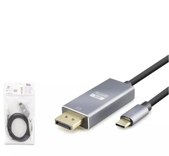 HADRON HDX7859 TYPE-C TO DISPLAY KABLO 8K 60HZ PVC 1.8M SİYAH ürün görseli 1