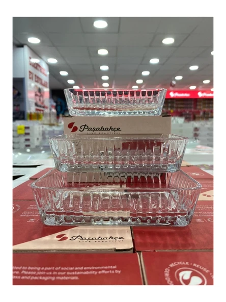 Paşabahçe 530323 Freyza Servis Tabağı 3'lü 14x8,5 cm - 2