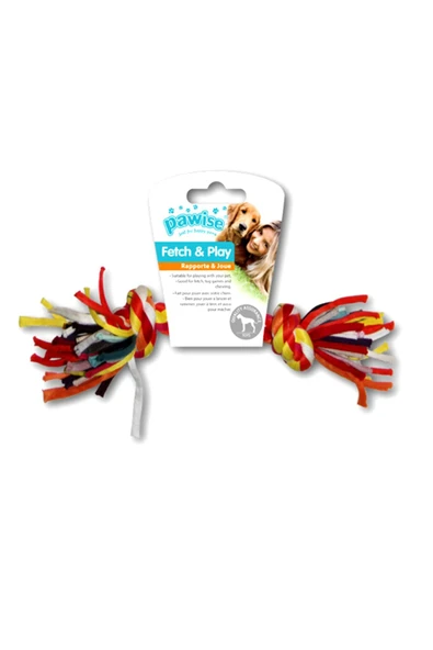 Pawise  Renkli Düğümlü Ip Kemik 22cm ürün görseli