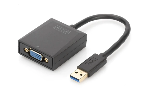 Digitus DA-70840 USB 3.0  -  VGA Grafik AdaptörüGiriş: 1 x USB 3.0 USB-A  1 x VGA (HD15) - 1