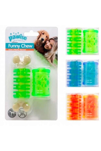 Pawise  Funny Chew 2 in 1 Ödül Hazneli Kauçuk Köpek Oyuncağı 15 cm (1 Adet) - 1