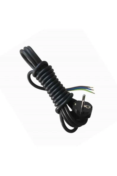 Masfitech Cihaz Fişli Ttr Topraklı Kablo 3 X 1 Mm 2 Metre (Siyah) - 3