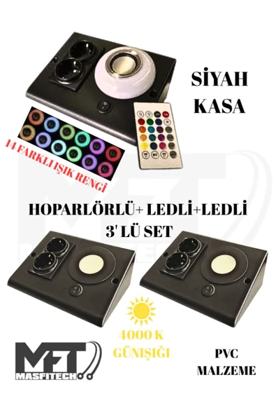 Masfitech Dolap Ve Tezgah Altı Bluetooth Müzik Çalar Ve Ledli Prizmatik Venüs (3'LÜ SET) 4000K GÜNIŞIĞI