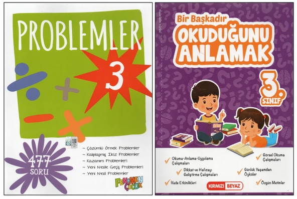 FENOMEN 3. SINIF PROBLEMLER+KIRMIZI BEYAZ OKUDUĞUNU ANLAMAK (2 KİTAP)