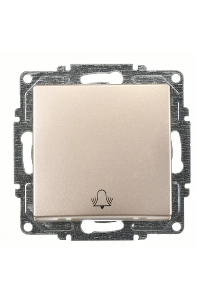 Günsan Visage Metalik Bej Zil Butonu Mekanizma ürün görseli