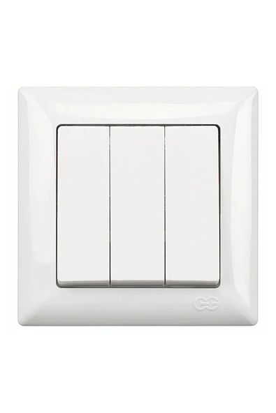 Günsan Elektrik Günsan Visage Beyaz Üçlü Anahtar ürün görseli