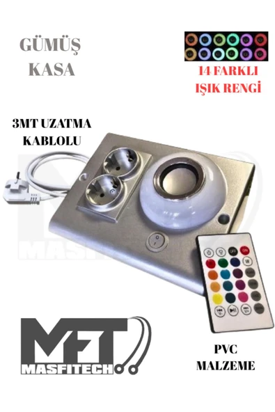 Masfitech Dolap ve Tezgah Altı Bluetooth Müzik Çalar Prizmatik Venüs Kablolu (3 METRE KABLO)