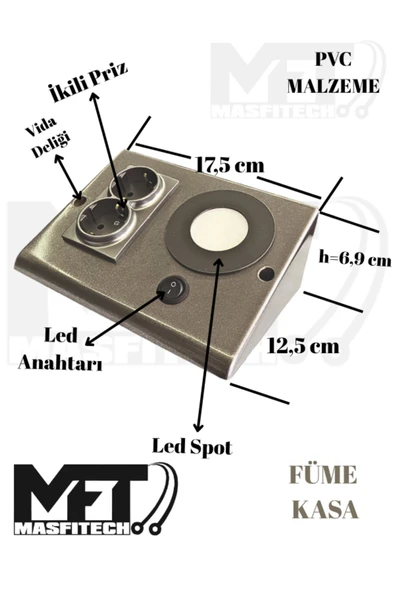 Masfitech Dolap & Tezgah Altı Prizli Aydınlatma 3 Watt (GÜN IŞIĞI 4000K) 1306-140 - 4