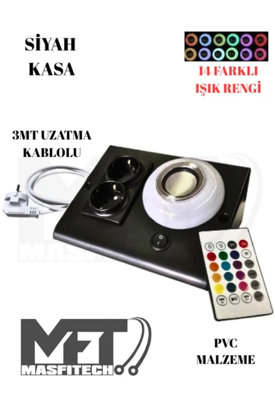 Masfitech Dolap Ve Tezgah Altı Bluetooth Müzik Çalar Prizmatik Venüs Uzatma Kablolu (3 METRE KABLO)