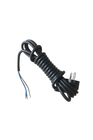 Masfitech Cihaz Fişli Ttr Topraklı Kablo 3 X 1 Mm 2 Metre (Siyah) - 1