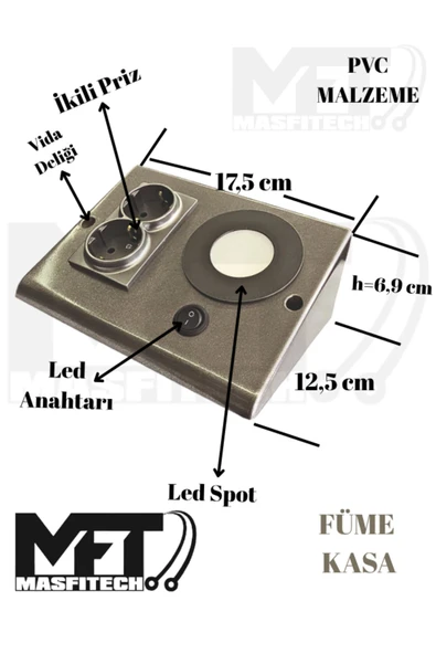 Masfitech Dolap Ve Tezgah Altı Bluetooth Müzik Çalar Ve Ledli Prizmatik Venüs (2'Lİ SET) - 3