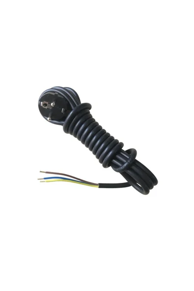 Masfitech Cihaz Fişli Ttr Topraklı Kablo 3 X 1 Mm 2 Metre (Siyah) - 2