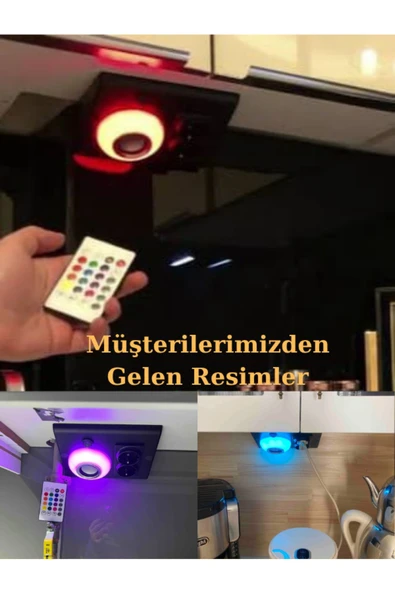 Masfitech Dolap Ve Tezgah Altı Bluetooth Müzik Çalar Ve Ledli Prizmatik Venüs (3'LÜ SET) 4000K GÜNIŞIĞI - 5
